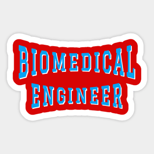 Biomedical Engineer in Turquoise Color Text Sticker